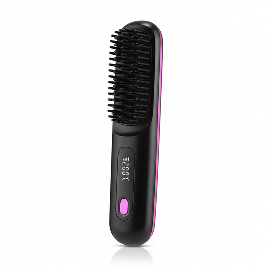 Cordless Hair Straightener Brush 3 Temperature Electric Negative Ions Ceramic Anti-Scald Heated Comb Hair Styling Tools